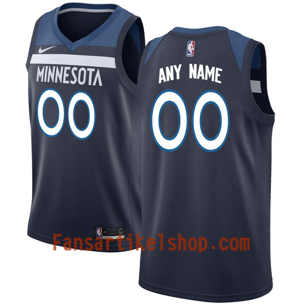 NBA Minnesota Timberwolves Trikot Benutzerdefinierte Nike 2017-18 marineblau Swingman - Herren